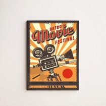Quadro Decorativo Retrô Movie Festival 24x18cm Quadro Decorativo Retrô Movie Festival 24x18cm