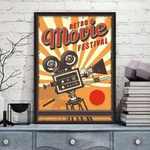 Quadro Decorativo Retrô Movie Festival 45x34cm