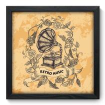 Quadro Decorativo - Retro Music - 33cm x 33cm - 073qdgp