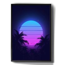 Quadro Decorativo Retro Sol Anos 80 Arte Paisagem