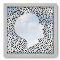 Quadro Decorativo - Revoada - 33cm x 33cm - 320qddb