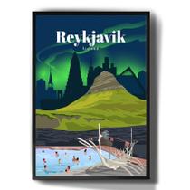 Quadro Decorativo Reykjavik Islandia Cidades Famosas