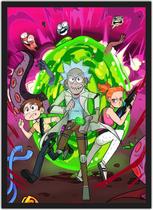 Quadro Decorativo Rick And Morty Anime Desenho Com Moldura G03