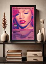 Quadro Decorativo Rihanna Loud (Colored) Com Vidro Tamanho:21cm x 30cm (A4)