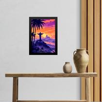 Quadro Decorativo Rio De Janeiro - Corcovado 45x34cm - com vidro Quadro Decorativo Rio De Janeiro - Corcovado 45x34cm - com vidro