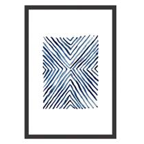 Quadro Decorativo Risco II Preto e Azul - Kapos