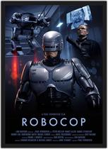 Quadro Decorativo Robocop Filmes Cartaz Cinema Decorações Com Moldura