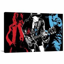 Quadro Decorativo - Rock - AC DC - Vintage - Tela em Tecido Quadro Decorativo - Rock - AC DC - Vintage - Tela em Tecido