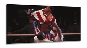 Quadro Decorativo Rock Balboa Filme II em Tecido Canvas 130x60