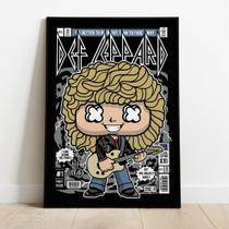 Quadro Decorativo Rock MDF 3mm 20x28,5 cm - Def Leppard