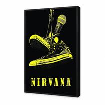 Quadro decorativo rock Nirvana Banda Com moldura 60x40 Quadro decorativo rock Nirvana Banda Com moldura 60x40