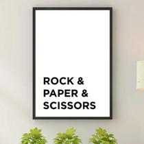 Quadro Decorativo Rock Paper E Scissors 33X24Cm Quadro Decorativo Rock Paper E Scissors 33X24Cm