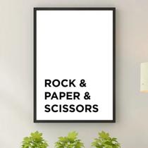 Quadro Decorativo Rock Paper e Scissors 45x34cm