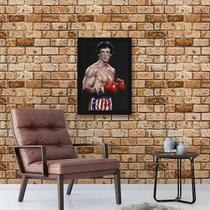 Quadro Decorativo Rocky Balboa Boxe 45X34Cm