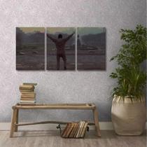 Quadro Decorativo Rocky Balboa Filmes Em Tecido 3 Peças 1Res Quadro Decorativo Rocky Balboa Filmes Em Tecido 3 Peças 1Res
