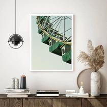 Quadro Decorativo Roda Gigante Vintage - 70x50cm Quadro Decorativo Roda Gigante Vintage - 70x50cm