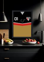 Quadro Decorativo Rogério Ceni Camisa 100 Gols São Paulo FC Tamanho:21cm x 30cm (A4)