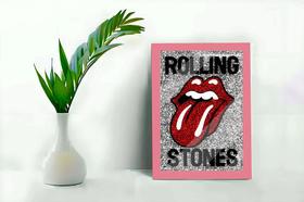 Quadro Decorativo Rolling Stones Lust Sala Escritório +Vidro
