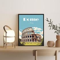 Quadro Decorativo Roma - Itália 24X18Cm - Com Vidro