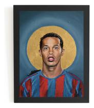 Quadro Decorativo Ronaldinho Gaucho Arte Futebol