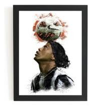 Quadro Decorativo Ronaldinho Gaucho Futebol Arte 42x29cm Quadro Decorativo Ronaldinho Gaucho Futebol Arte 42x29cm