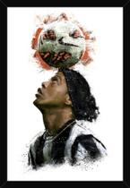 Quadro Decorativo Ronaldinho Gaúcho Moldura 42x29cm