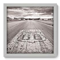 Quadro Decorativo - Route 66 - 33cm x 33cm - 029qdmb Quadro Decorativo - Route 66 - 33cm x 33cm - 029qdmb