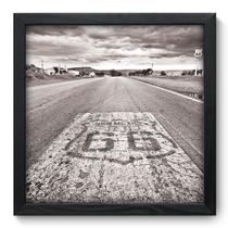 Quadro Decorativo - Route 66 - 33cm x 33cm - 029qdmp Quadro Decorativo - Route 66 - 33cm x 33cm - 029qdmp