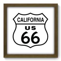Quadro Decorativo - Route 66 - 33cm x 33cm - 135qdvm Quadro Decorativo - Route 66 - 33cm x 33cm - 135qdvm