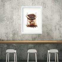 Quadro Decorativo Saco Grãos Café - 60x48cm