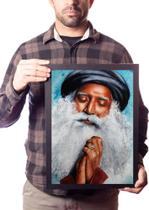 Quadro Decorativo Sadhguru Yogi Místico Arte Isha Yoga Quadro Decorativo Sadhguru Yogi Místico Arte Isha Yoga