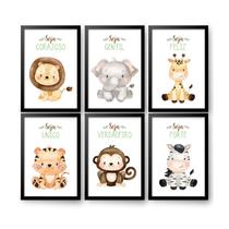 Quadro decorativo safari bebê