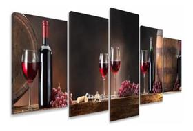 Quadro Decorativo Sala Jantar Bar Adega Vinho Tinto