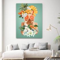 Quadro Decorativo Sala Mulher Cozinha Frutas 98x70