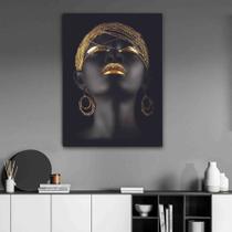 Quadro Decorativo Sala Mulher dourado 40x60