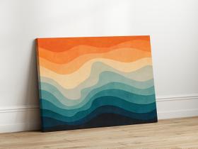 Quadro Decorativo Sala Paisagem Abstrata Colorida 130x90 Linha Premium IMpresso nas Laterais