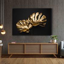 Quadro Decorativo sala Parareto Folhas Dourada 60x40 Quadro Quarto Hall Cozinha Quadro Decorativo sala Parareto Folhas Dourada 60x40 Quadro Quarto Hall Cozinha