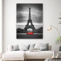 Quadro decorativo sala Paris Preto vermelho 40x60