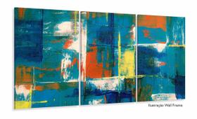 Quadro Decorativo Sala Quarto Abstrato 3 peças 120x60