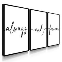Quadro Decorativo Sala Quarto Always and Forever Moldura