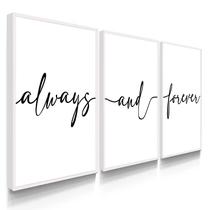 Quadro Decorativo Sala Quarto Always and Forever Moldura