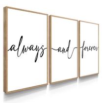 Quadro Decorativo Sala Quarto Always and Forever Moldura