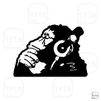 Quadro Decorativo Sala Quarto Animal Macaco de Fone 50x35cm