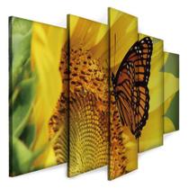 Quadro Decorativo Sala Quarto Escritório Borboleta Girassol Quadro Decorativo Sala Quarto Escritório Borboleta Girassol