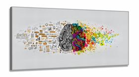 Quadro Decorativo Sala Quarto Escritório Criatividade em Tecido Canvas 130x60