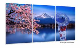 Quadro Decorativo Sala Quarto Escritório Paisagem Monte Fuji 120x60 Quadro Decorativo Sala Quarto Escritório Paisagem Monte Fuji 120x60