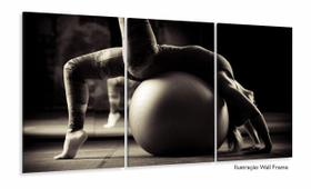 Quadro Decorativo Sala Quarto Escritório Pilates 3 peças 120x60 Quadro Decorativo Sala Quarto Escritório Pilates 3 peças 120x60