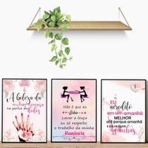 Quadro Decorativo Sala Quarto kit 03 und
