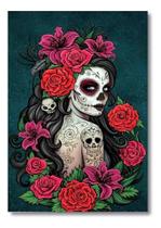 Quadro Decorativo Sala Quarto Tatuagem Caveira Mexicana Mdf Quadro Decorativo Sala Quarto Tatuagem Caveira Mexicana Mdf
