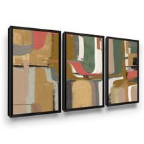 Quadro Decorativo Sala Textura Gesso Moldura
